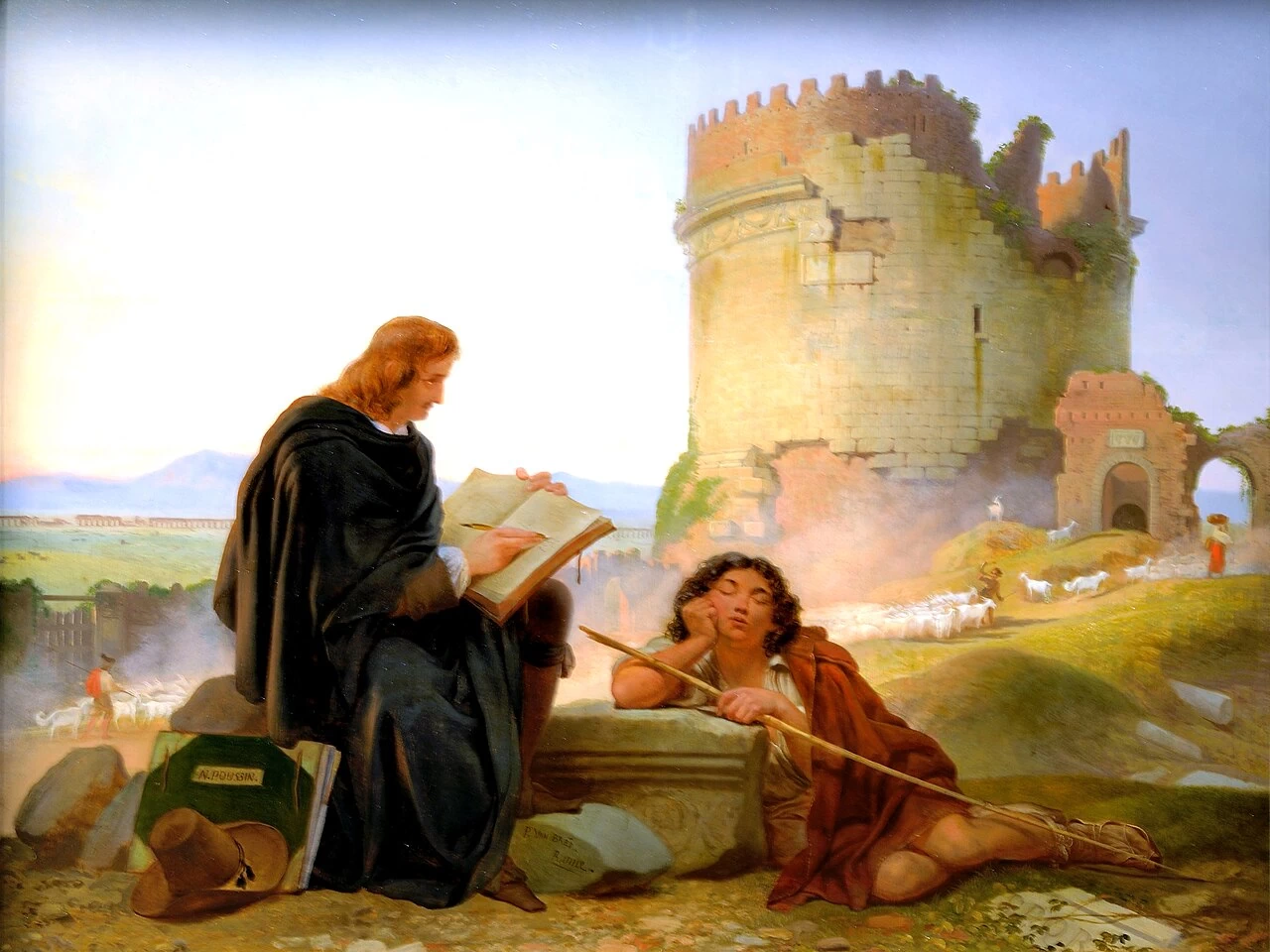 Nicolas Poussin nella campagna romana - Musée départemental de l'Oise, Beauvais